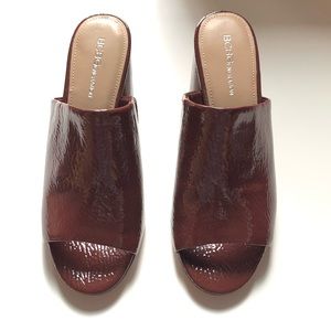 BCBGeneration Burgundy Patten Leather Mules